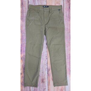 Vans Mens Authentic Khaki Chino Pants Size 30 Cotton Blend Slim Fit Casual Wear